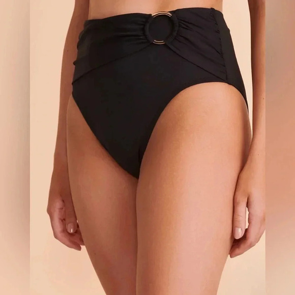 Bleu Rod Beattie Ring Me Up Over Shoulder Ring Swim Top and High Waist Bottom - Picture 8 of 14